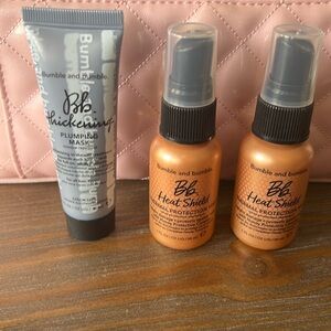 Bumble and Bumble Heat Shield & Plumping Mask 3 Travel Size 1 ounce each